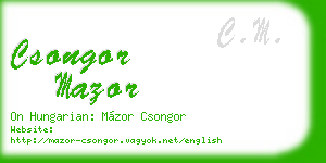csongor mazor business card